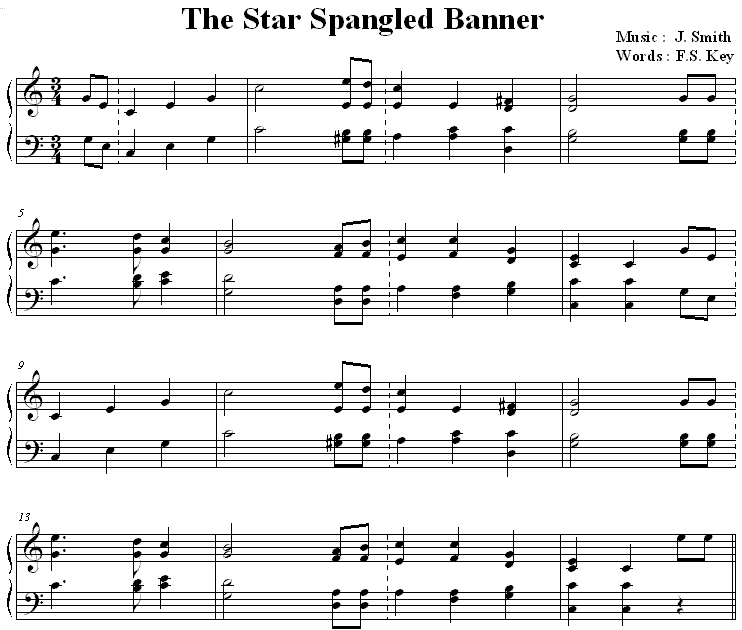 Star Spangled Banner, revised version