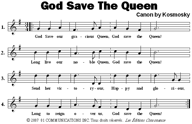 Round on God Save the Queen themes